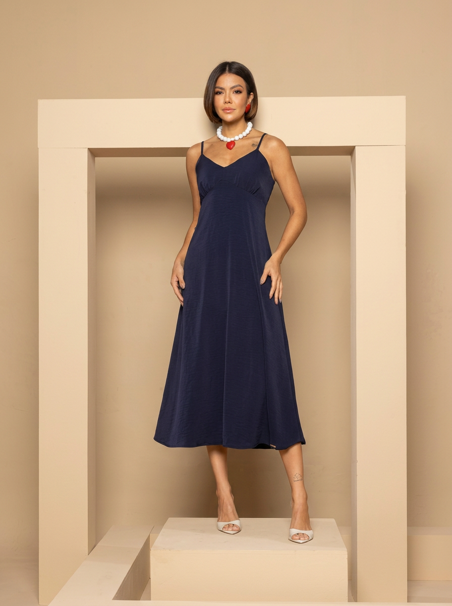 Vestido mid alfaiataria Bangladest
